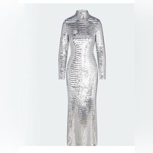 Simon Miller Sculpty Satellite Silver Sequin Gown 8
